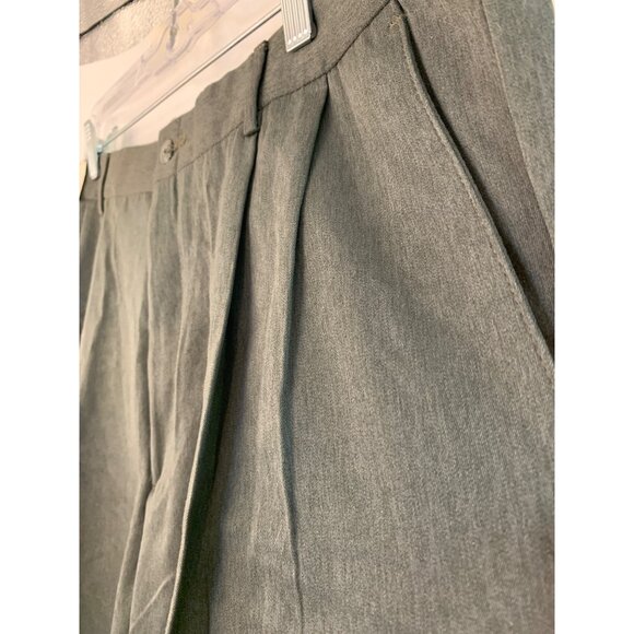 Bill Blass Mens Dress Pants 38 x 30 Green Pleated Polyester Microfiber RB10604 - Picture 12 of 14